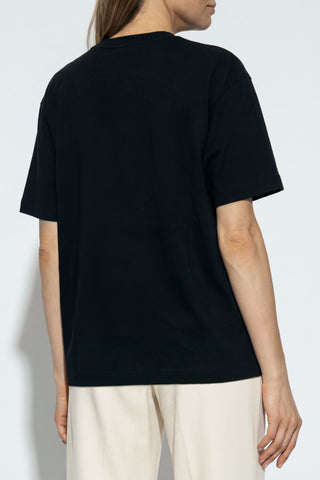 JIL SANDER BLACK T-shirt with printed logo 4