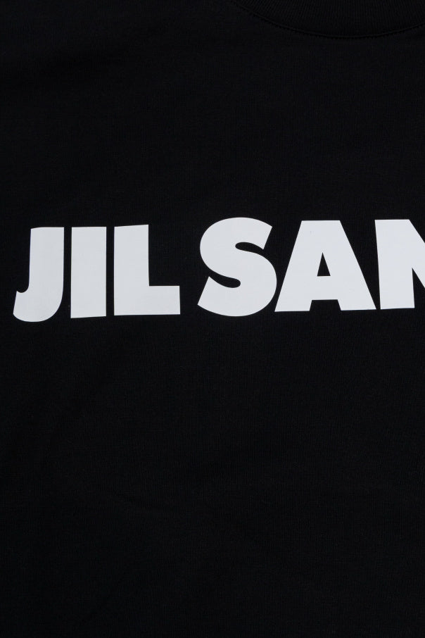 JIL SANDER BLACK T-shirt with printed logo 5