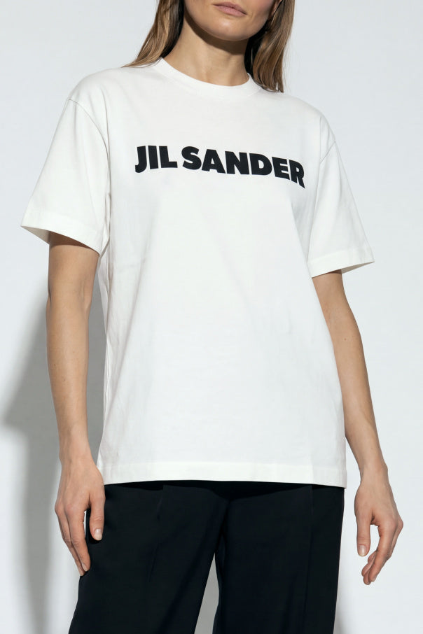 JIL SANDER WHITE T-shirt with printed logo 3