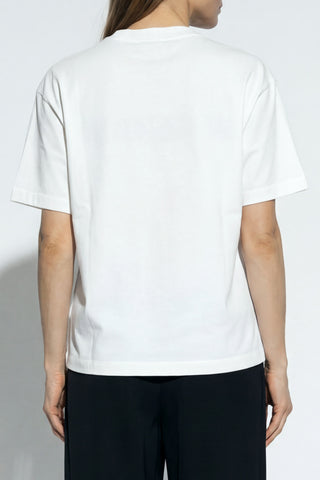 JIL SANDER WHITE T-shirt with printed logo 4