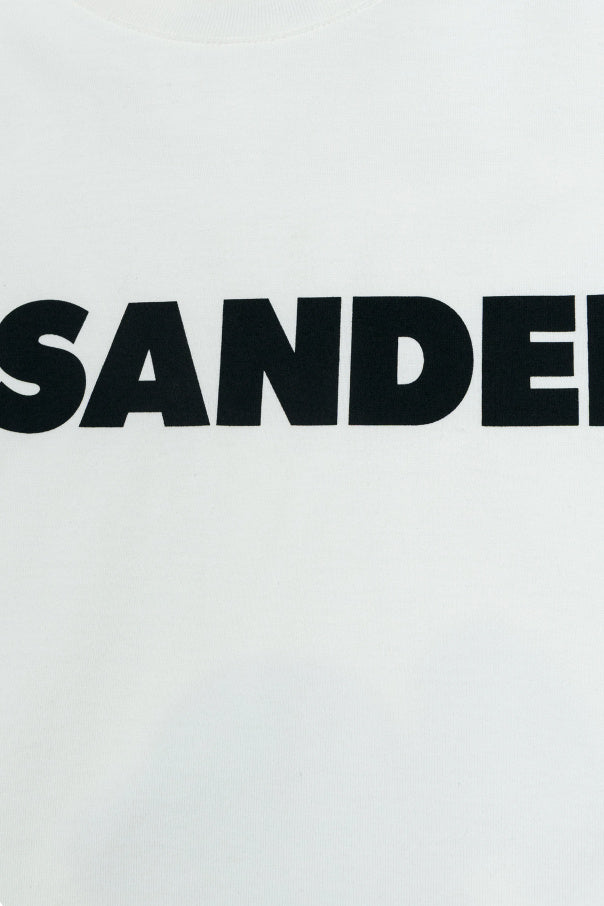 JIL SANDER WHITE T-shirt with printed logo 5