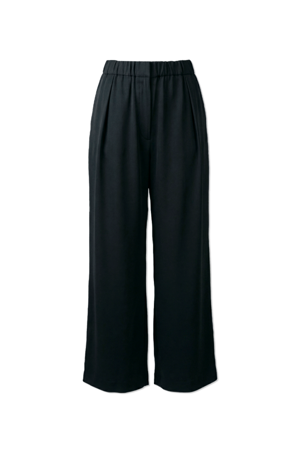 JIL SANDER BLACK Wide-leg trousers 1