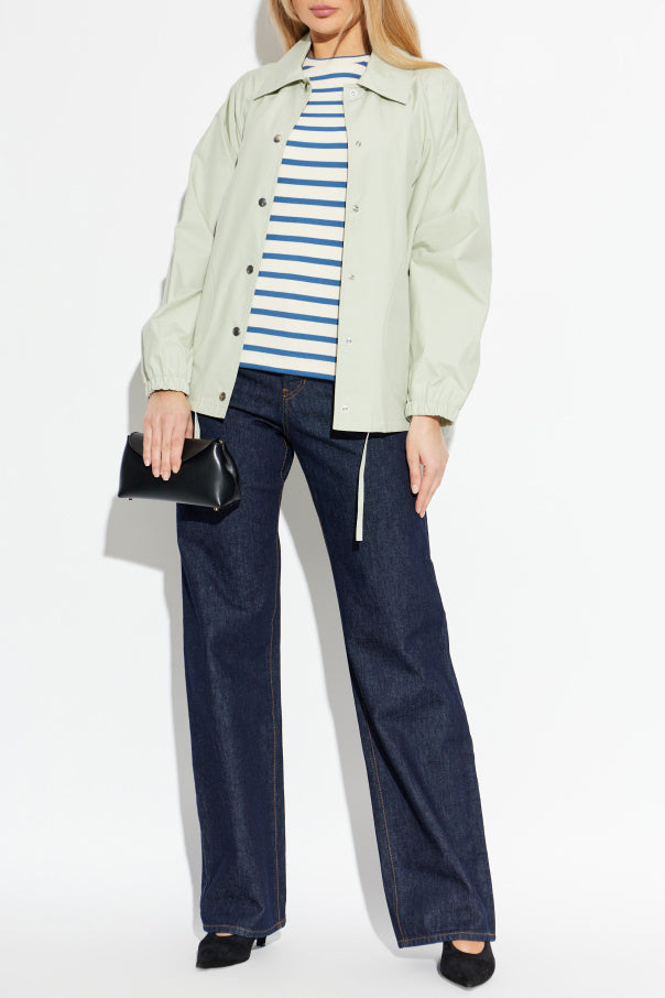 JIL SANDER+ BLUE Cotton T-shirt with striped pattern 2