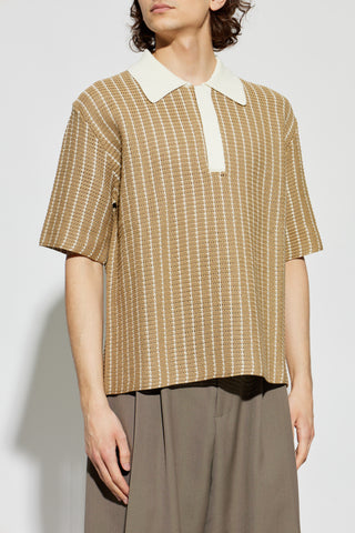JIL SANDER beige Cotton polo 3