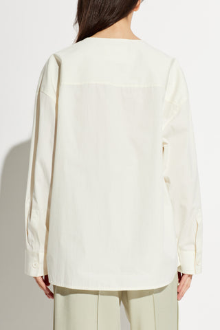 JIL SANDER+ cream V-neck shirt 4
