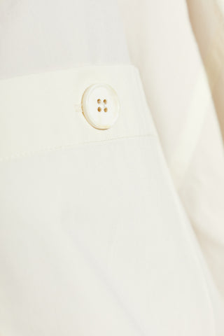 JIL SANDER+ cream V-neck shirt 5