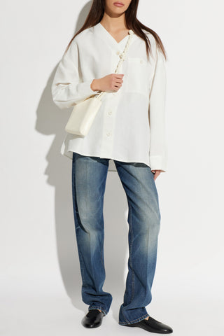 JIL SANDER+ WHITE V-neck shirt 2