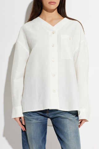JIL SANDER+ WHITE V-neck shirt 3