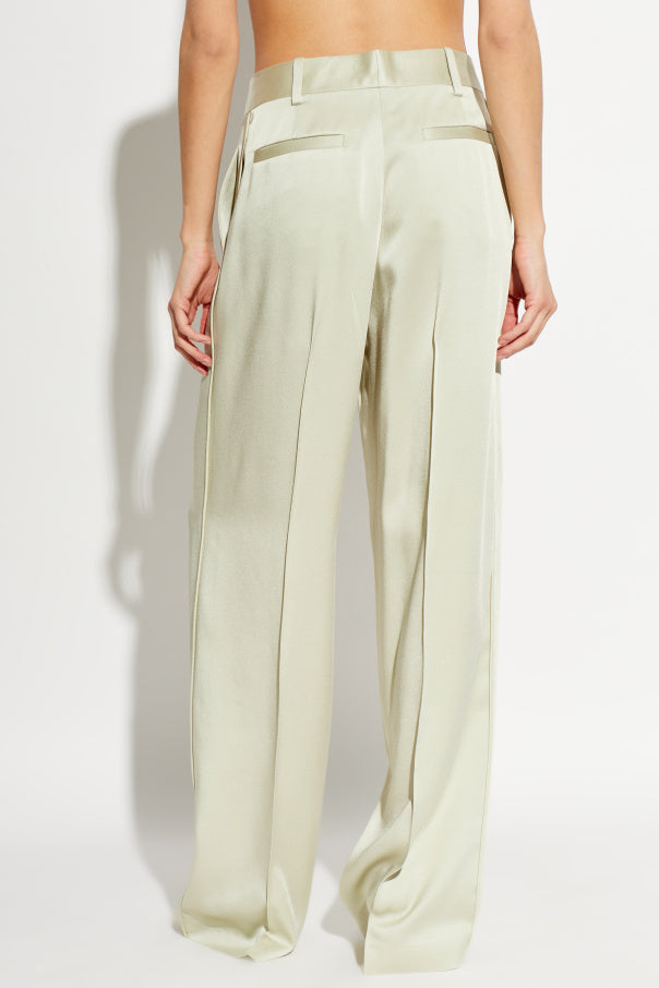 JIL SANDER GREEN Loose-fit trousers 4