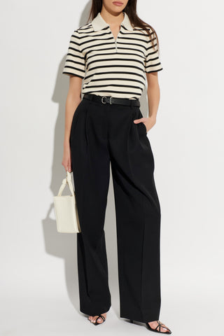 JIL SANDER+ WHITE Polo shirt with striped pattern 2