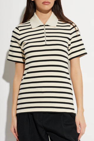 JIL SANDER+ WHITE Polo shirt with striped pattern 3