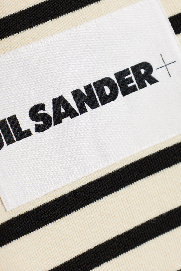 JIL SANDER+ WHITE Polo shirt with striped pattern 5