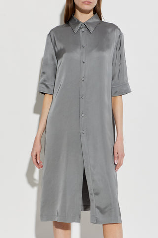 JIL SANDER GREY Satin shirt 3