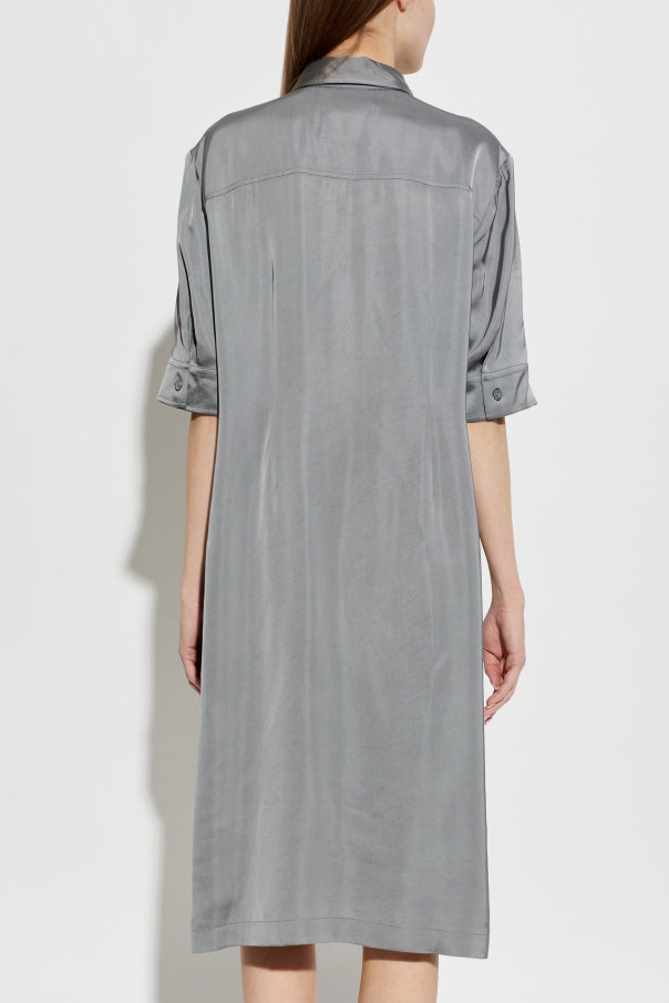 JIL SANDER GREY Satin shirt 4