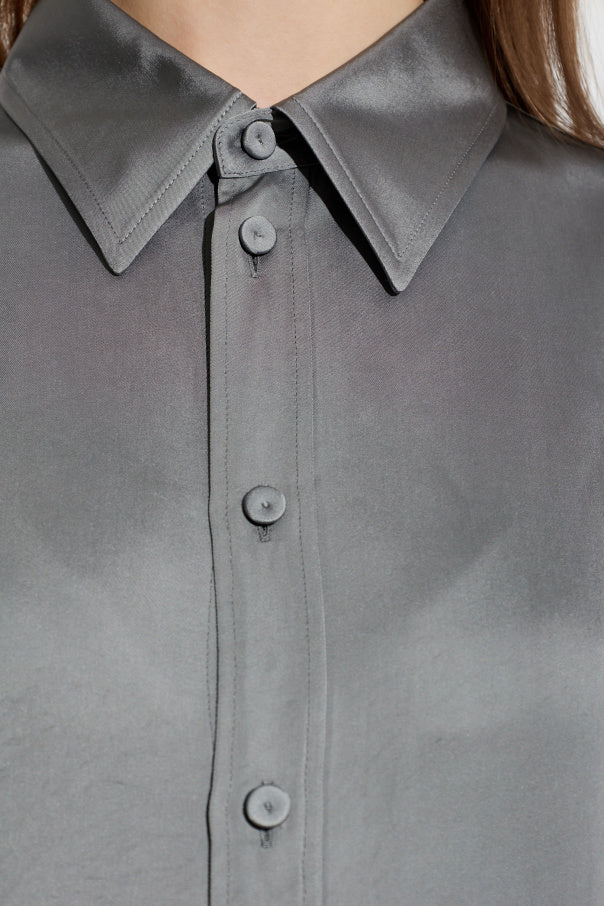 JIL SANDER GREY Satin shirt 5