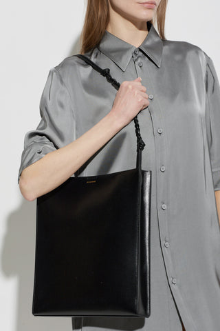 JIL SANDER BLACK Leather 'Shopper' bag 2