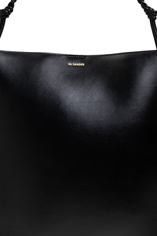JIL SANDER BLACK Leather 'Shopper' bag 6