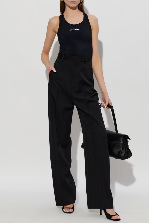 JIL SANDER+ BLACK Top with straps 2
