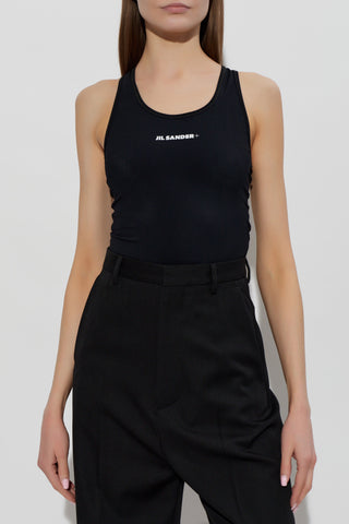 JIL SANDER+ BLACK Top with straps 3