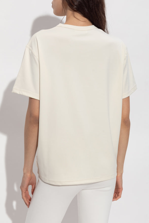 JIL SANDER+ cream T-shirt with printed logo 4