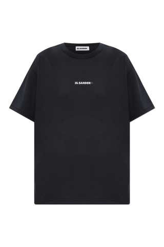 JIL SANDER+ BLACK T-shirt with printed logo 1