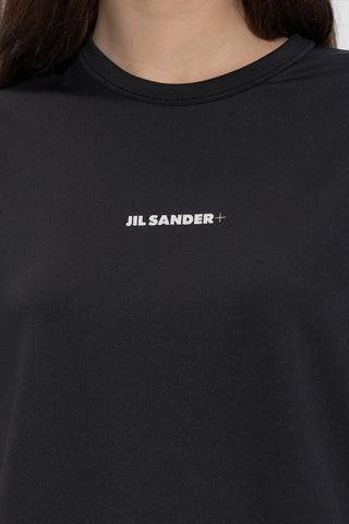 JIL SANDER+ BLACK T-shirt with printed logo 5
