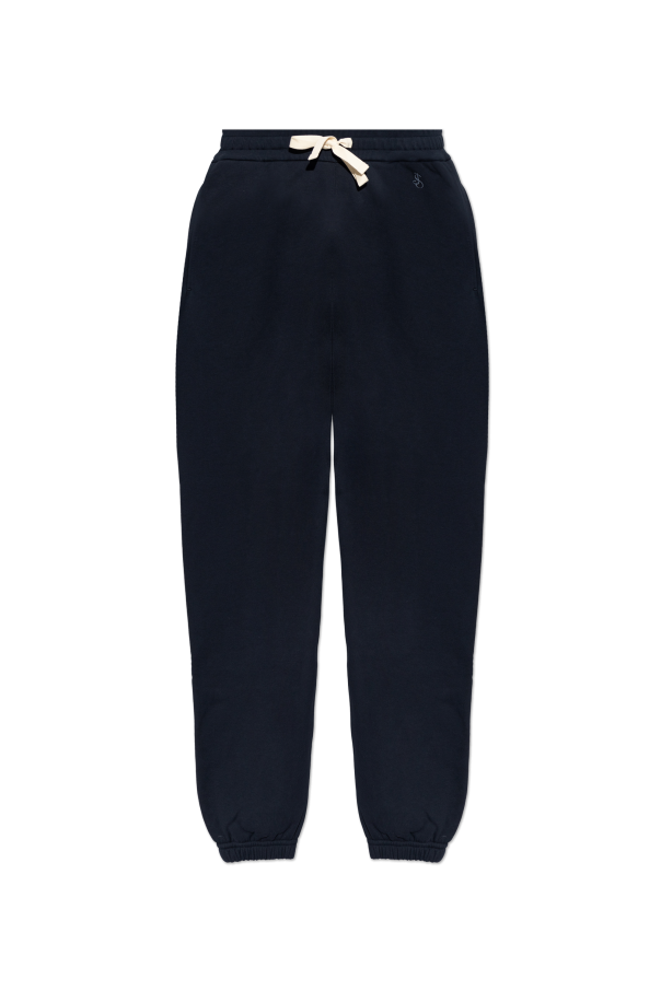 JIL SANDER NAVY BLUE Sweatpants with cuffed legs 1