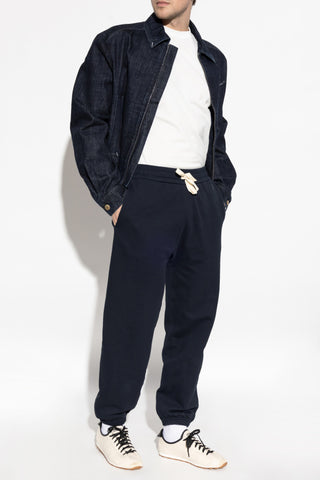 JIL SANDER NAVY BLUE Sweatpants with cuffed legs 2