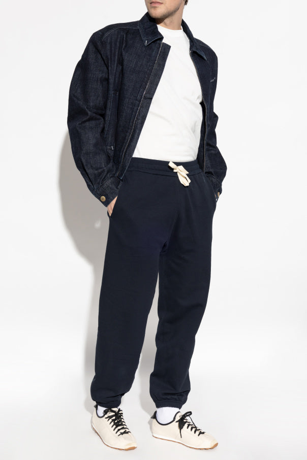 JIL SANDER NAVY BLUE Sweatpants with cuffed legs 2