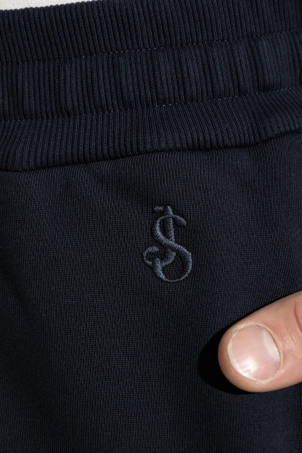 JIL SANDER NAVY BLUE Sweatpants with cuffed legs 5