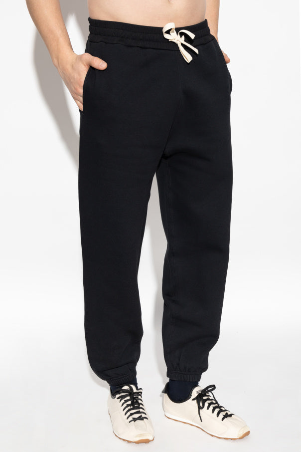 JIL SANDER BLACK Sweatpants with cuffed legs 3