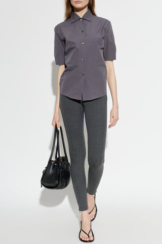 JIL SANDER GREY Wool trousers with zippered legs 2