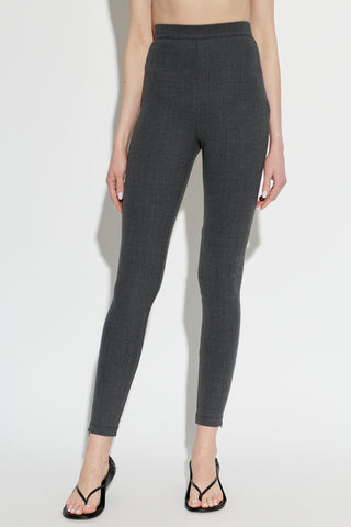JIL SANDER GREY Wool trousers with zippered legs 3