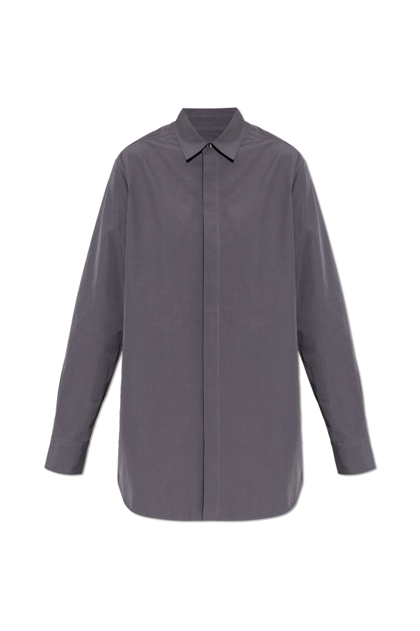 JIL SANDER GREY Shirt with a back slit 1