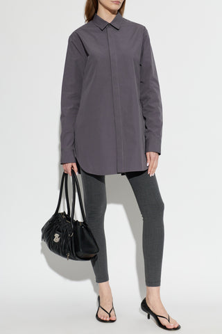 JIL SANDER GREY Shirt with a back slit 2