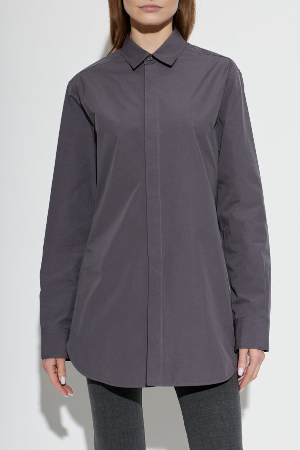 JIL SANDER GREY Shirt with a back slit 3