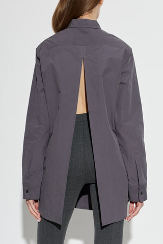 JIL SANDER GREY Shirt with a back slit 4