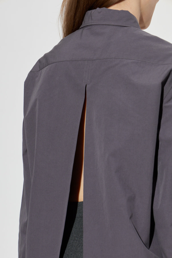 JIL SANDER GREY Shirt with a back slit 5