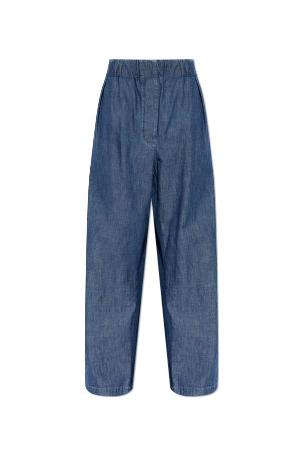 JIL SANDER BLUE Loose-fit trousers 1