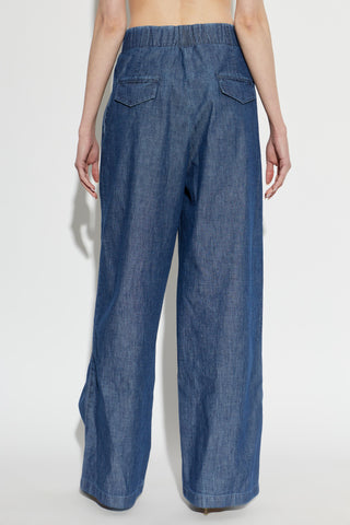 JIL SANDER BLUE Loose-fit trousers 4
