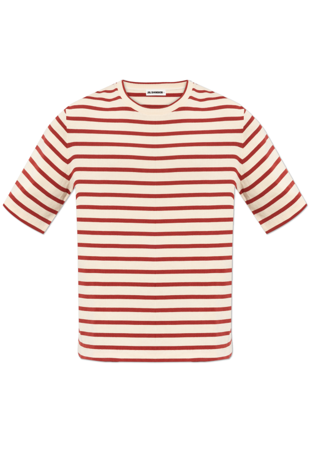 JIL SANDER+ RED T-shirt with a striped pattern 1