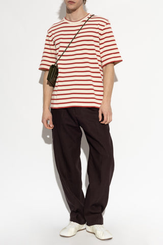 JIL SANDER+ RED T-shirt with a striped pattern 2