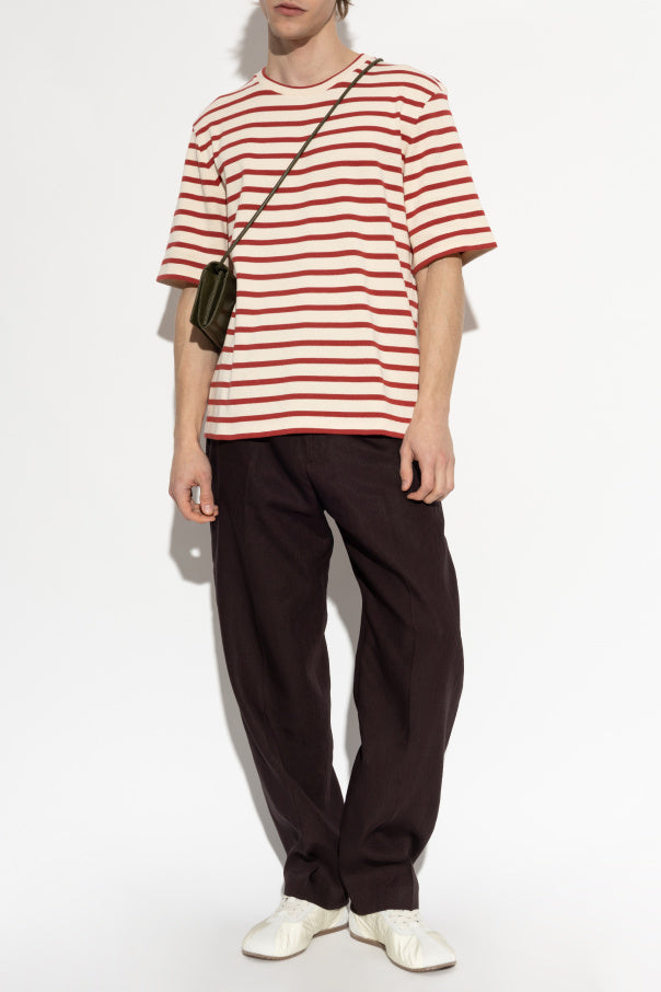 JIL SANDER+ RED T-shirt with a striped pattern 2