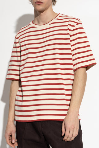 JIL SANDER+ RED T-shirt with a striped pattern 3