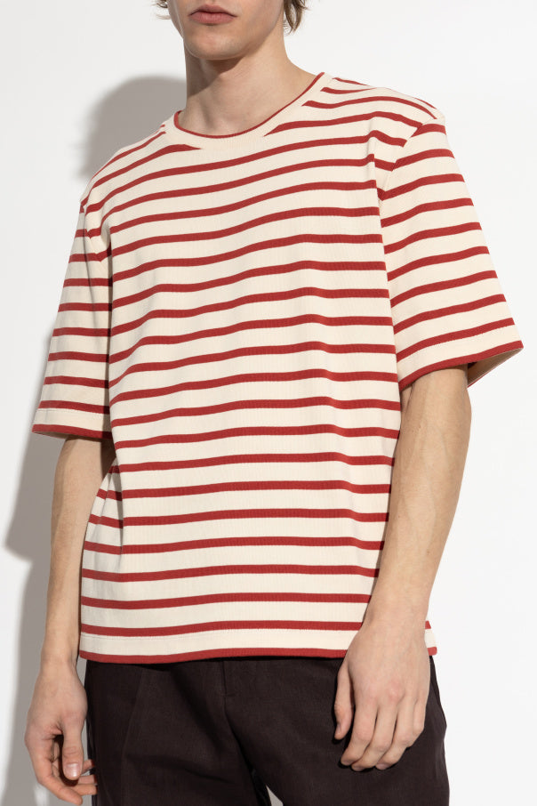 JIL SANDER+ RED T-shirt with a striped pattern 3