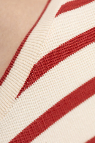 JIL SANDER+ RED T-shirt with a striped pattern 5