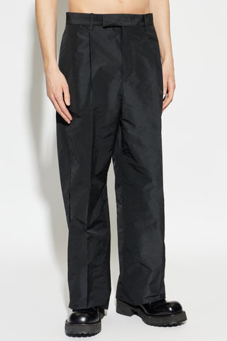 JIL SANDER BLACK Wide-leg pleated trousers 3