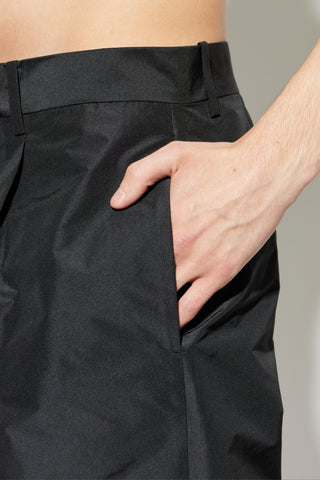 JIL SANDER BLACK Wide-leg pleated trousers 5