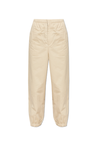 JIL SANDER beige Trousers with cuffs at the legs 1