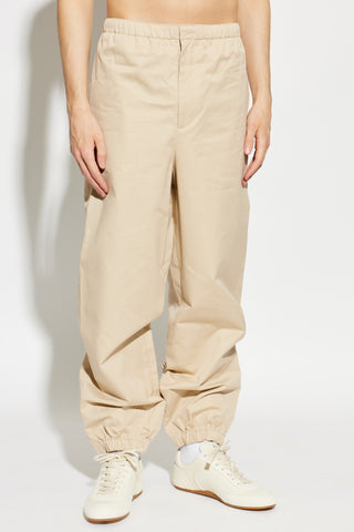 JIL SANDER beige Trousers with cuffs at the legs 3